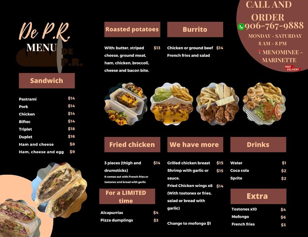 De P.R. Rest Menu image 1
